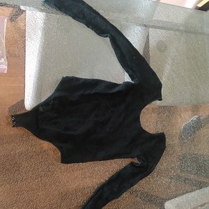 Hunter Green Mesh Bodysuit BEBE